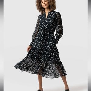 Saint + Sophia Black Midi Dress